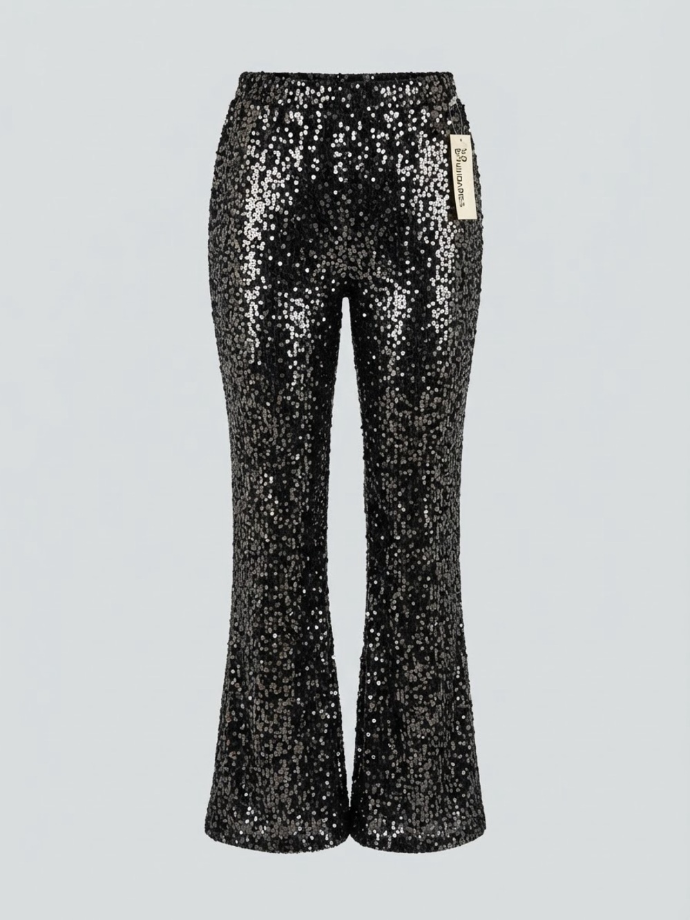 NET No Boundaries Black Sequin Flare Pants size L (12-14)